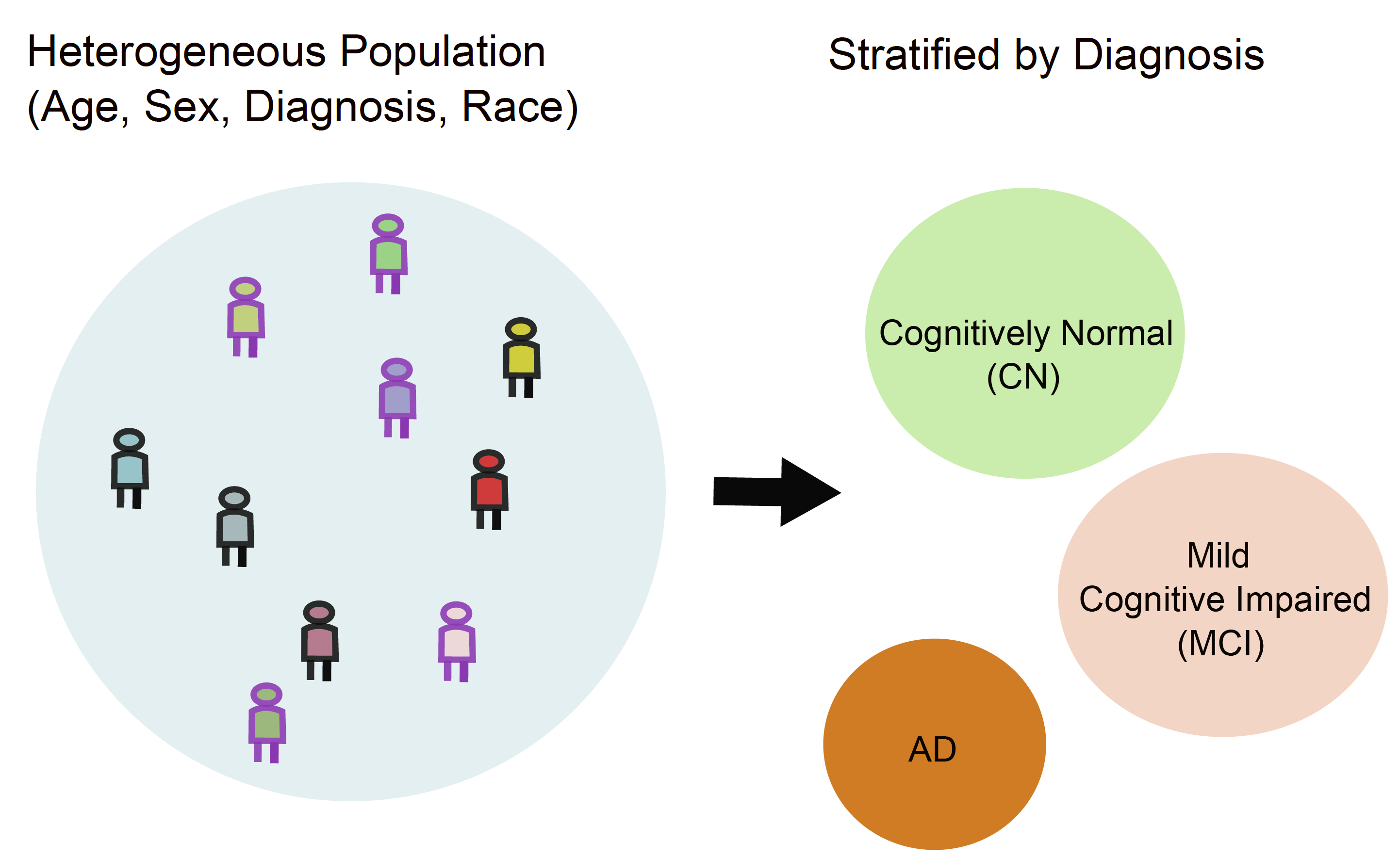 Population stratification by Diagnosis